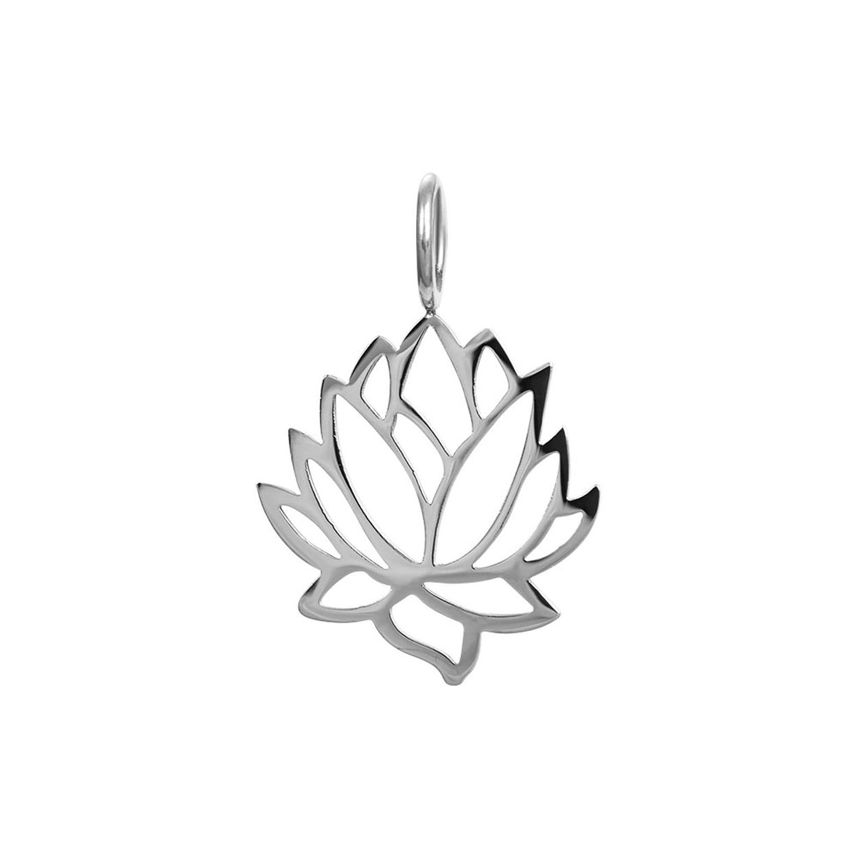 Dit is een zilverkleurige hanger uit de collectie  Lotus