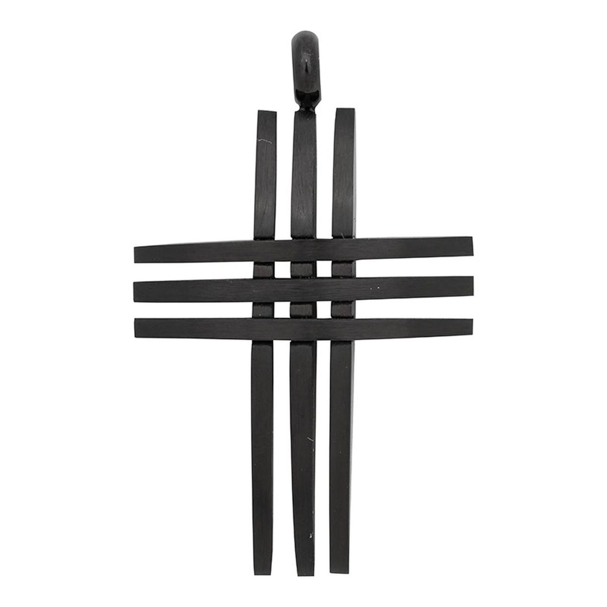 De iXXXi MEN pendant Cross Open is gemaakt van stainless steel en is voorzien van een matzwart kleurige uitvoering. De hanger bestaat uit drie horizontale en drie verticale strepen die samen een kruis vormen. Je kan de Cross Open pendant combineren met een iXXXi MEN ketting naar keuze uit onze collectie.
