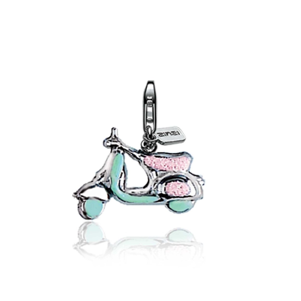 Zinzi zilveren bedel scooter roze CHARMS33G
