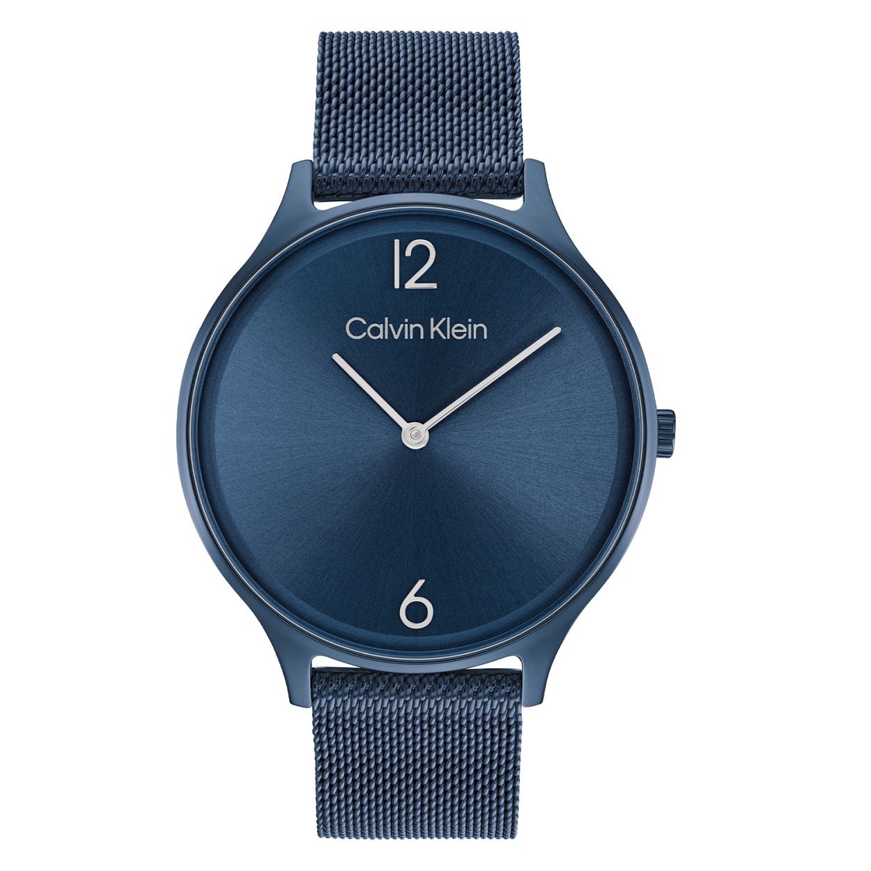 Calvin Klein CK25200005 Dames Staal Horloge 38mm 
Dit Calvin Klein dameshorloge met nr CK25200005 heeft een strak en minimalistisch ontwerp. De stijlvolle ronde gladde stalen kast heeft een blauwe wijzerplaat met alleen de 12 en 6 aanduiding, de merknaam, en hele fijne wijzers. Aan de blauwe kast zit een blauwe milanese band, dat geeft een chique uiterlijk. Het strakke horloge heeft een mineraalglas, een doorsnee van 38mm en is 3 ATM.

SPECIFICATIES:
- Mineraalglas
- Blauwe stalen kast
- Blauwe wijzerplaat 
- Blauwe milanese band
- Ronde kastvorm, 38mm
- 3 ATM

