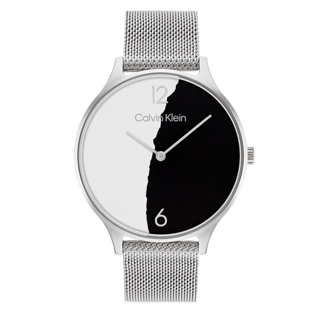 Calvin Klein CK25200007 Dames Staal Horloge 38mm 
Dit Calvin Klein dameshorloge met nr CK25200007 heeft een strak en minimalistisch ontwerp. De stijlvolle ronde gladde stalen kast heeft een zwart zilver gekleurde bewerkte wijzerplaat met alleen de 12 en 6 aanduiding, de merknaam, en hele fijne wijzers. Aan de zilverkleurige kast zit een zilverkleurige milanese band, dat geeft een chique uiterlijk. Het strakke horloge heeft een mineraalglas, een doorsnee van 38mm en is 3 ATM.

OVER CALVIN KLEIN
Calvin Klein is een wereldwijd lifestylemerk dat gewaagde, vooruitstrevende idealen en een verleidelijke, vaak minimalistische, esthetiek nastreeft. Calvin Klein werd groot in de jaren 70 door haar mode- en merkjeans collecties. In de jaren 80 lanceerde Calvin Klein haar spraakmakende ondergoed dat uitdrukkelijk van logo �s voorzien was. Vanwege het grote succes is het merk ook succesvol uitgerold in Accessoires, Parfums, Home, Brillen, Golf, Horloges en Sieraden.
Sinds de oprichting in 1968 door Calvin Klein, heeft het merk haar reputatie opgebouwd als leider in de Amerikaanse mode, dankzij een cleane esthetiek en innovatieve ontwerpen. Calvin Klein wil haar publiek verleiden en inspireren door middel van provocerende beelden en opvallende ontwerpen die prikkelen. 

SPECIFICATIES:
- Mineraalglas
- Zilverkleurige stalen kast
- Zilverkleurige wijzerplaat 
- Zilverkleurige milanese band
- Ronde kastvorm, 38mm
- 3 ATM

