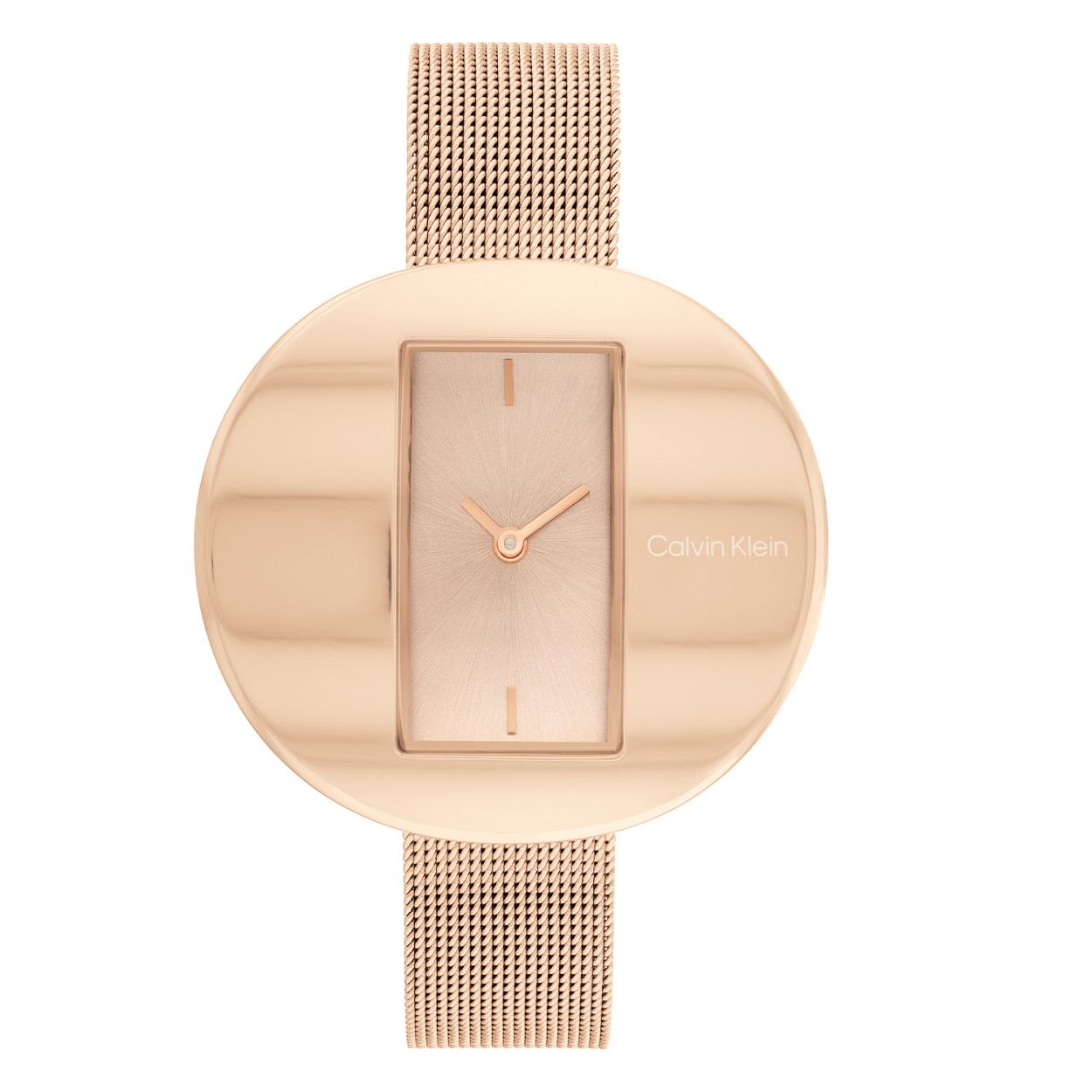 Calvin Klein CK25200017 Dames Staal Horloge 40mm 
Dit Calvin Klein dameshorloge met nr CK25200017 heeft een strak en minimalistisch ontwerp. De stijlvolle ronde glimmende stalen kast heeft een rechthoekige vorm uurwerk en een zacht ros�kleurige wijzerplaat waarop fijne wijzers zichtbaar zijn. Direct aan de zacht ros�kleurige kast zit een zacht ros�kleurige milanese band. Het stijlvolle horloge heeft een mineraalglas, een doorsnee van 40mm en is 3 ATM.

OVER CALVIN KLEIN
Calvin Klein is een wereldwijd lifestylemerk dat gewaagde, vooruitstrevende idealen en een verleidelijke, vaak minimalistische, esthetiek nastreeft. Calvin Klein werd groot in de jaren 70 door haar mode- en merkjeans collecties. In de jaren 80 lanceerde Calvin Klein haar spraakmakende ondergoed dat uitdrukkelijk van logo �s voorzien was. Vanwege het grote succes is het merk ook succesvol uitgerold in Accessoires, Parfums, Home, Brillen, Golf, Horloges en Sieraden.
Sinds de oprichting in 1968 door Calvin Klein, heeft het merk haar reputatie opgebouwd als leider in de Amerikaanse mode, dankzij een cleane esthetiek en innovatieve ontwerpen. Calvin Klein wil haar publiek verleiden en inspireren door middel van provocerende beelden en opvallende ontwerpen die prikkelen.  

SPECIFICATIES:
- Mineraalglas
- Zacht ros�kleurige stalen kast
- Zacht ros�kleurige wijzerplaat 
- Zacht ros�kleurige milanese band
- Ronde kastvorm, 40mm
- 3 ATM
