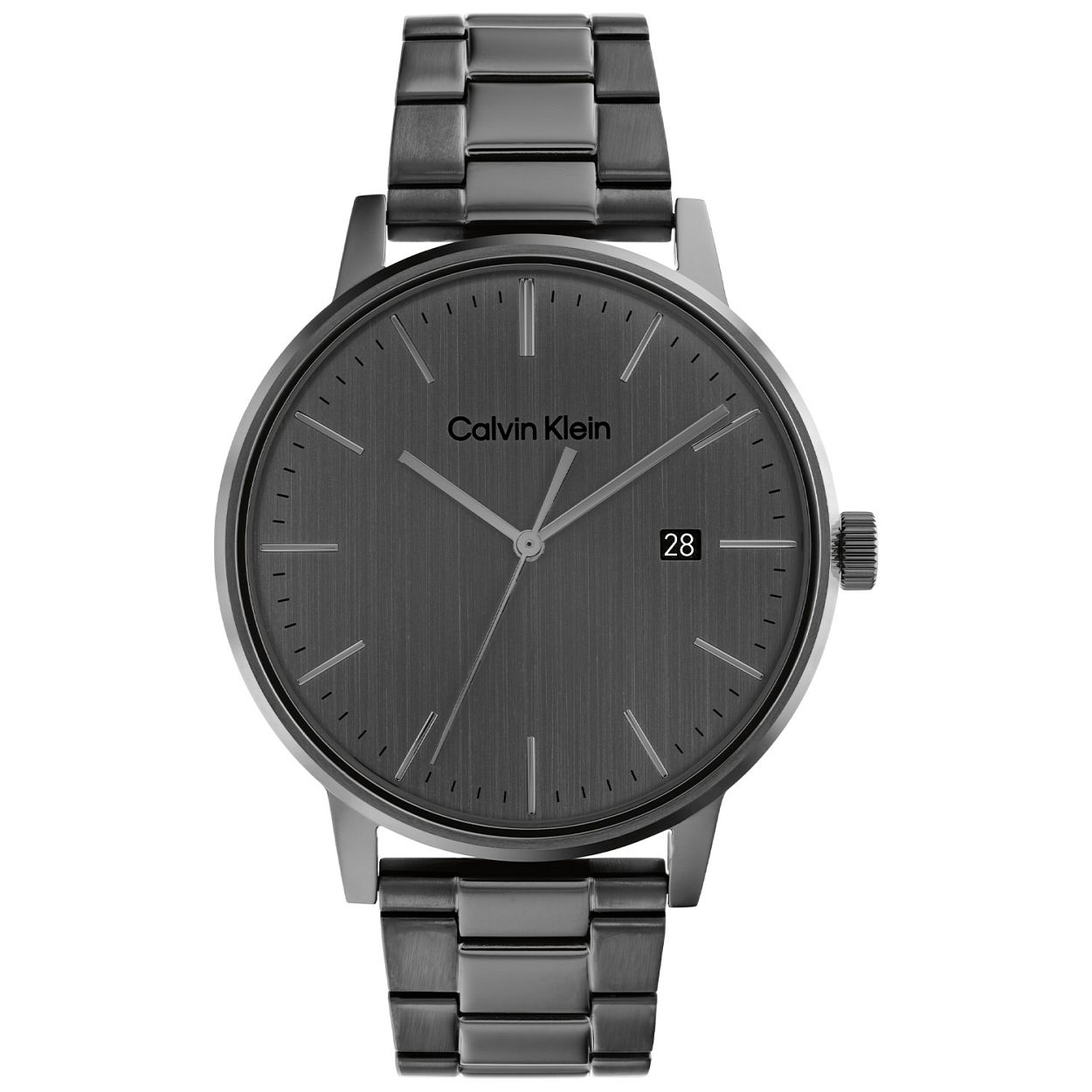 Calvin Klein heren horloge st steel , grijs kleurig en grijs kleurige kast. Waterdichtheid 3ATM, datum aanduiding. CK25200054