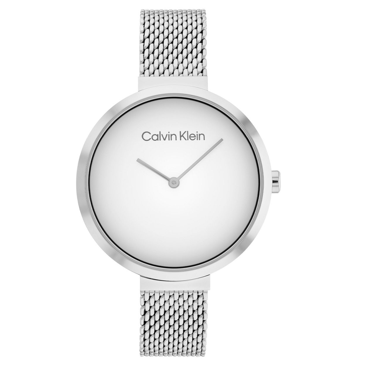Calvin Klein CK25200079 Dames Staal Horloge 36mm 
Dit Calvin Klein dameshorloge met nr CK25200079 heeft een strak en minimalistisch ontwerp. De stijlvolle ronde gladde stalen kast heeft een witte wijzerplaat waarop alleen de wijzers en het logo zichtbaar zijn. Direct aan de kast zit een slanke zilverkleurige milanese band. Het stijlvolle horloge heeft een mineraalglas, een doorsnee van 36mm en is 3 ATM.

OVER CALVIN KLEIN
Calvin Klein is een wereldwijd lifestylemerk dat gewaagde, vooruitstrevende idealen en een verleidelijke, vaak minimalistische, esthetiek nastreeft. Calvin Klein werd groot in de jaren 70 door haar mode- en merkjeans collecties. In de jaren 80 lanceerde Calvin Klein haar spraakmakende ondergoed dat uitdrukkelijk van logo �s voorzien was. Vanwege het grote succes is het merk ook succesvol uitgerold in Accessoires, Parfums, Home, Brillen, Golf, Horloges en Sieraden.
Sinds de oprichting in 1968 door Calvin Klein, heeft het merk haar reputatie opgebouwd als leider in de Amerikaanse mode, dankzij een cleane esthetiek en innovatieve ontwerpen. Calvin Klein wil haar publiek verleiden en inspireren door middel van provocerende beelden en opvallende ontwerpen die prikkelen. 

SPECIFICATIES:
- Mineraalglas
- Zilverkleurige stalen kast
- Witte wijzerplaat 
- Zilverkleurige milanese band
- Ronde kastvorm, 36mm
- 3 ATM
