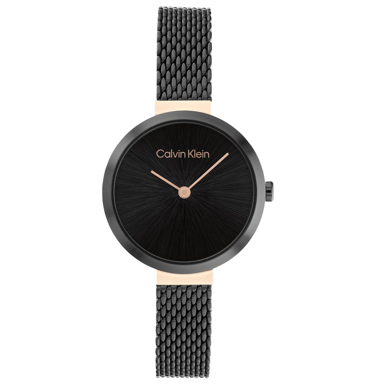 Calvin Klein CK25200084 Dames Staal Horloge 28mm 
Dit Calvin Klein dameshorloge met nr CK25200084 heeft een strak en minimalistisch ontwerp. De stijlvolle ronde gladde stalen kast heeft een zwarte wijzerplaat waarop alleen de wijzers en het logo zichtbaar zijn. Direct aan de kast zit een zwarte stalen milanese band. Het stijlvolle horloge heeft een mineraalglas, een doorsnee van 28mm en is 3 ATM.

OVER CALVIN KLEIN
Calvin Klein is een wereldwijd lifestylemerk dat gewaagde, vooruitstrevende idealen en een verleidelijke, vaak minimalistische, esthetiek nastreeft. Calvin Klein werd groot in de jaren 70 door haar mode- en merkjeans collecties. In de jaren 80 lanceerde Calvin Klein haar spraakmakende ondergoed dat uitdrukkelijk van logo �s voorzien was. Vanwege het grote succes is het merk ook succesvol uitgerold in Accessoires, Parfums, Home, Brillen, Golf, Horloges en Sieraden.
Sinds de oprichting in 1968 door Calvin Klein, heeft het merk haar reputatie opgebouwd als leider in de Amerikaanse mode, dankzij een cleane esthetiek en innovatieve ontwerpen. Calvin Klein wil haar publiek verleiden en inspireren door middel van provocerende beelden en opvallende ontwerpen die prikkelen. 

SPECIFICATIES:
- Mineraalglas
- Zwarte stalen kast
- Zwarte wijzerplaat 
- Zwarte milanese band
- Ronde kastvorm, 28mm
- 3 ATM
