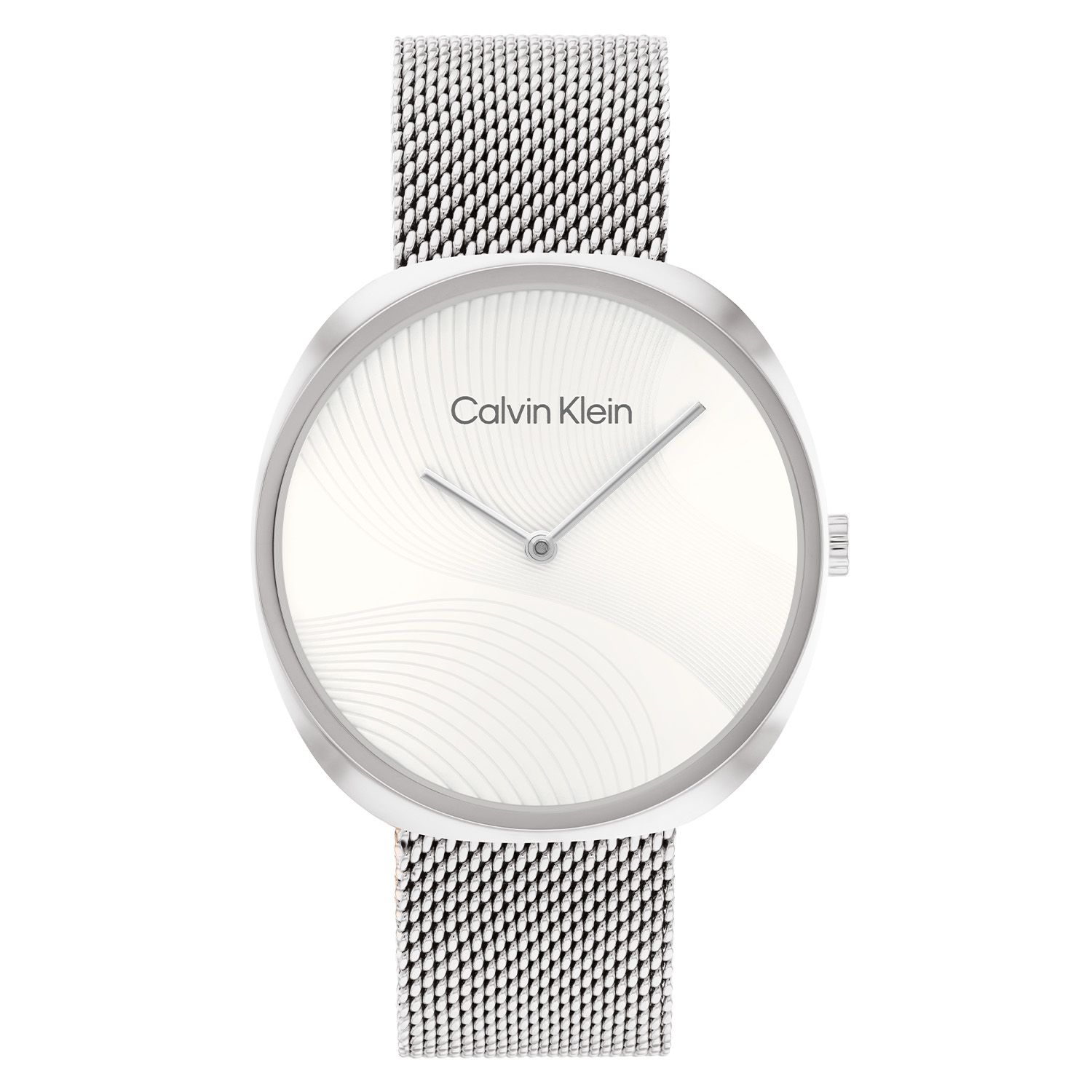 Calvin Klein CK25200245 Dames Staal Horloge 36mm 
Dit Calvin Klein dameshorloge met nr CK25200245 is een chique en klassiek ontwerp. De stijlvolle ronde gladde stalen kast heeft een speciale bewerkte zilverkleurige wijzerplaat met een gladde bezel. Op de wijzerplaat is alleen de merknaam gedrukt en de tijd wordt aangegeven met hele fijne wijzers. Aan de zilverkleurige kast zit een zilverkleurige milanese band. Het sierlijke horloge heeft een mineraalglas, een doorsnee van 36mm en is 3 ATM.

OVER CALVIN KLEIN
Calvin Klein is een wereldwijd lifestylemerk dat gewaagde, vooruitstrevende idealen en een verleidelijke, vaak minimalistische, esthetiek nastreeft. Calvin Klein werd groot in de jaren 70 door haar mode- en merkjeans collecties. In de jaren 80 lanceerde Calvin Klein haar spraakmakende ondergoed dat uitdrukkelijk van logo ’s voorzien was. Vanwege het grote succes is het merk ook succesvol uitgerold in Accessoires, Parfums, Home, Brillen, Golf, Horloges en Sieraden.
Sinds de oprichting in 1968 door Calvin Klein, heeft het merk haar reputatie opgebouwd als leider in de Amerikaanse mode, dankzij een cleane esthetiek en innovatieve ontwerpen. Calvin Klein wil haar publiek verleiden en inspireren door middel van provocerende beelden en opvallende ontwerpen die prikkelen. 

SPECIFICATIES:
- Mineraalglas
- Zilverkleurige stalen kast
- Zilverkleurige wijzerplaat 
- Zilverkleurige milanese band
- Ronde kastvorm, Ø 36mm
- 3 ATM