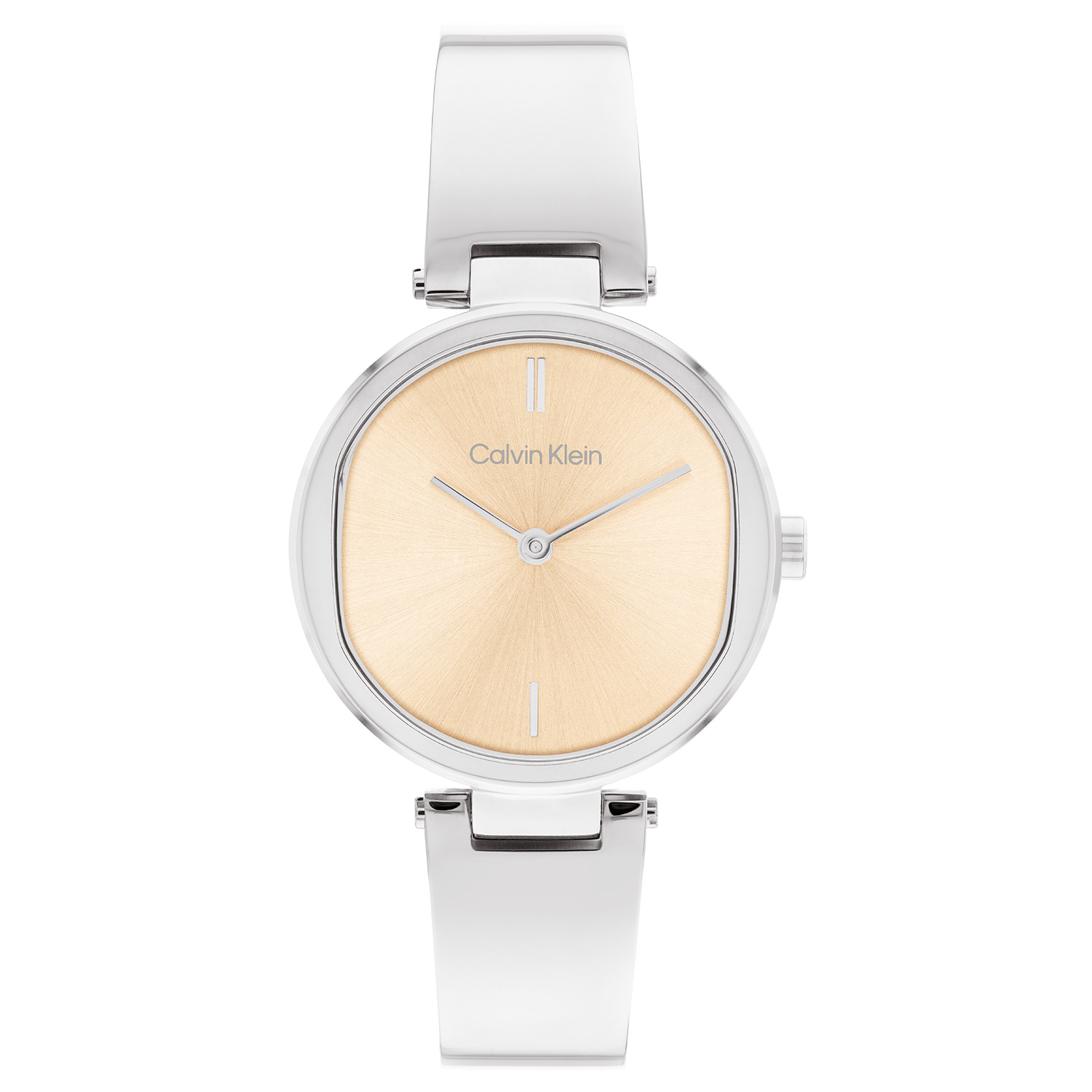 Calvin Klein CK25200311 Dames Staal Horloge 30mm 
Dit Calvin Klein dameshorloge met nr CK25200311 is een modern ontwerp. De ronde zilverkleurige stalen kast heeft een glimmende bezel. Op de apart gevormde sunray roze wijzerplaat is de merknaam gedrukt en de tijd wordt aangegeven met hele fijne wijzers. Aan de stalen kast zit een zilverkleurige bangle band met druksluiting. Het sierlijke horloge heeft een mineraalglas, een doorsnee van 30mm en is 3 ATM.

OVER CALVIN KLEIN
Calvin Klein is een wereldwijd lifestylemerk dat gewaagde, vooruitstrevende idealen en een verleidelijke, vaak minimalistische, esthetiek nastreeft. Calvin Klein werd groot in de jaren 70 door haar mode- en merkjeans collecties. In de jaren 80 lanceerde Calvin Klein haar spraakmakende ondergoed dat uitdrukkelijk van logo ’s voorzien was. Vanwege het grote succes is het merk ook succesvol uitgerold in Accessoires, Parfums, Home, Brillen, Golf, Horloges en Sieraden.
Sinds de oprichting in 1968 door Calvin Klein, heeft het merk haar reputatie opgebouwd als leider in de Amerikaanse mode, dankzij een cleane esthetiek en innovatieve ontwerpen. Calvin Klein wil haar publiek verleiden en inspireren door middel van provocerende beelden en opvallende ontwerpen die prikkelen. 

SPECIFICATIES:
- Mineraalglas
- Zilverkleurige kast
- Roze sunray wijzerplaat 
- Zilverkleurige bangle band
- Ronde kastvorm, Ø 30mm
- 3 ATM