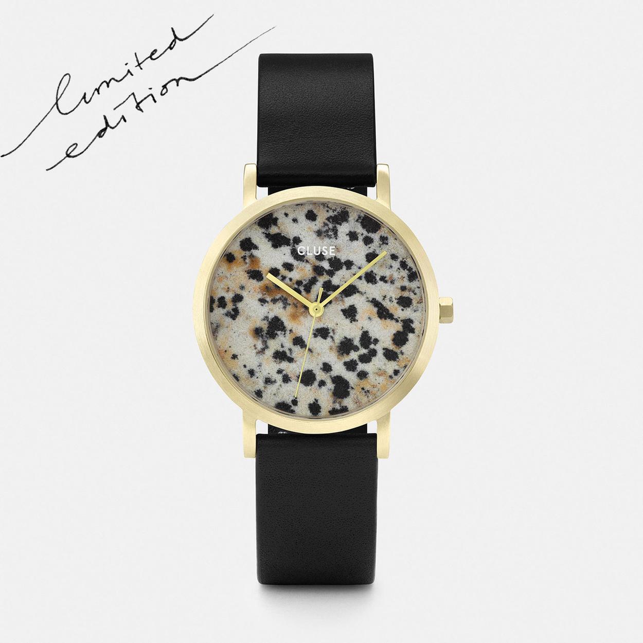 Cluse dames horloge met gevlekte wijzerplaat