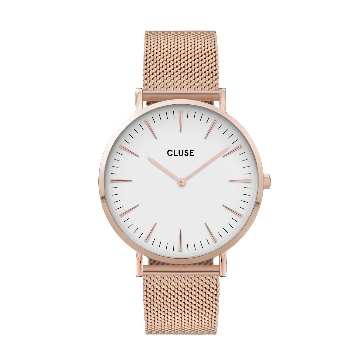Deze Cluse horloge CW0101201001 heeft een minimalistisch design met een roségouden kast en mesh band. Het horloge heeft een quartz uurwerk en is waterbestendig tot 3 ATM. De beste manier om het te dragen is als een stijlvolle toevoeging aan je dagelijkse look. Combineer het met zowel casual als formele outfits voor een chique uitstraling. Een must-have voor elke horlogecollectie!

Draag deze Cluse horloge CW0101201001 als een veelzijdig accessoire dat moeiteloos past bij elke outfit. Met zijn roségouden accenten en minimalistische design is het een tijdloze keuze voor zowel alledaagse als formele gelegenheden. Dankzij het quartz uurwerk en waterbestendigheid tot 3 ATM, is dit horloge zowel stijlvol als functioneel. Voeg dit prachtige horloge toe aan je collectie en laat je stijl stralen!