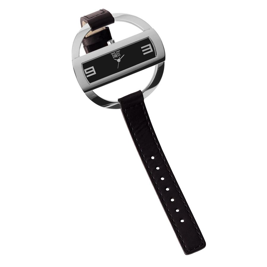 Caroll Watch Black dameshorloge van het merk Davis. Origineel, compact en minimalistisch horloge met ronde kast. Dit horloge is bijzonder vrouwelijk.