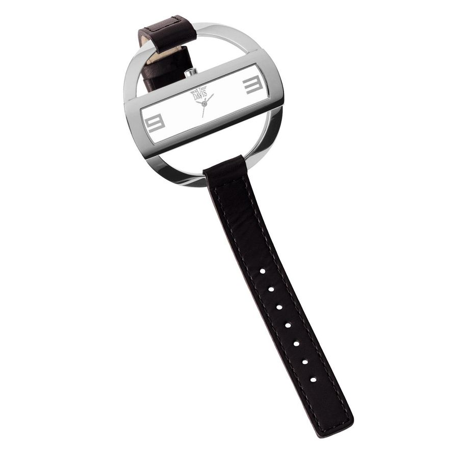 Caroll Watch Black/White dameshorloge van het merk Davis. Innovatief zwart horloge met ronde kast. Dit horloge is niet alleen vrouwelijk, maar ook bijzonder.