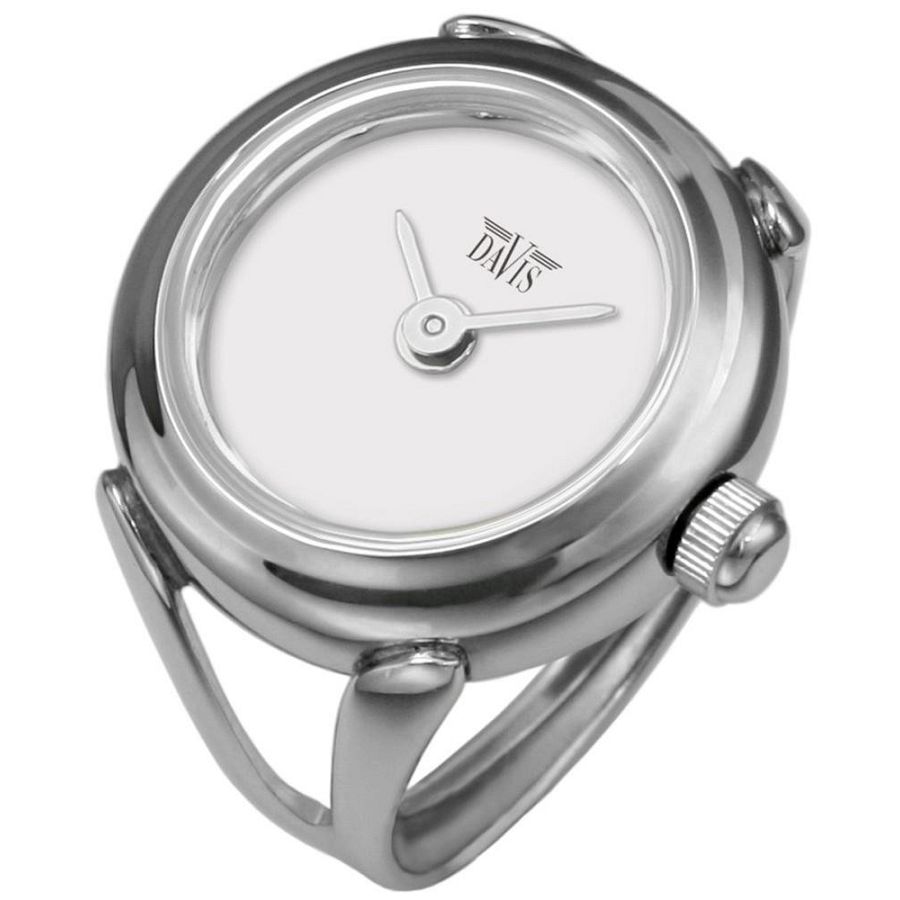 Sofia Ring White ringhorloge voor dames van het merk Davis. Dit artikel is in maat verstelbaar. Dit ringhorloge zal zeker weten de aandacht op zich weten te vestigen.