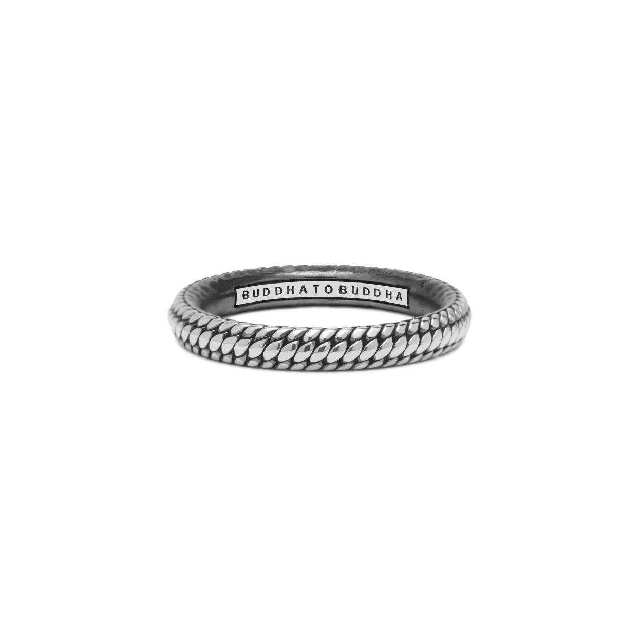 Buddha to Buddha - 322 Dunia Ben Black Ring Zilver, maat 17.5 - 001J023228777