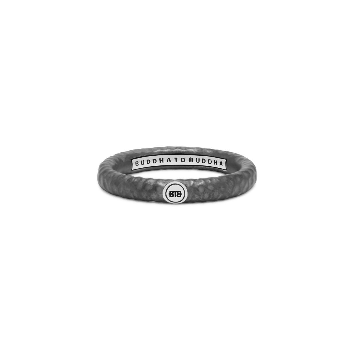 Buddha to Buddha - 321 17.5 Ring Dunia Hammered Black Zilver - 001J023218777