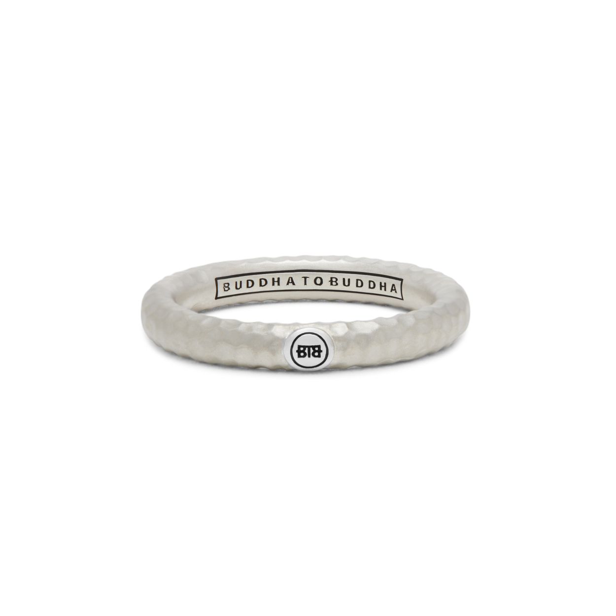 Buddha to Buddha - 324 16 Ring Dunia Hammered Matt Zilver - 001J023240116