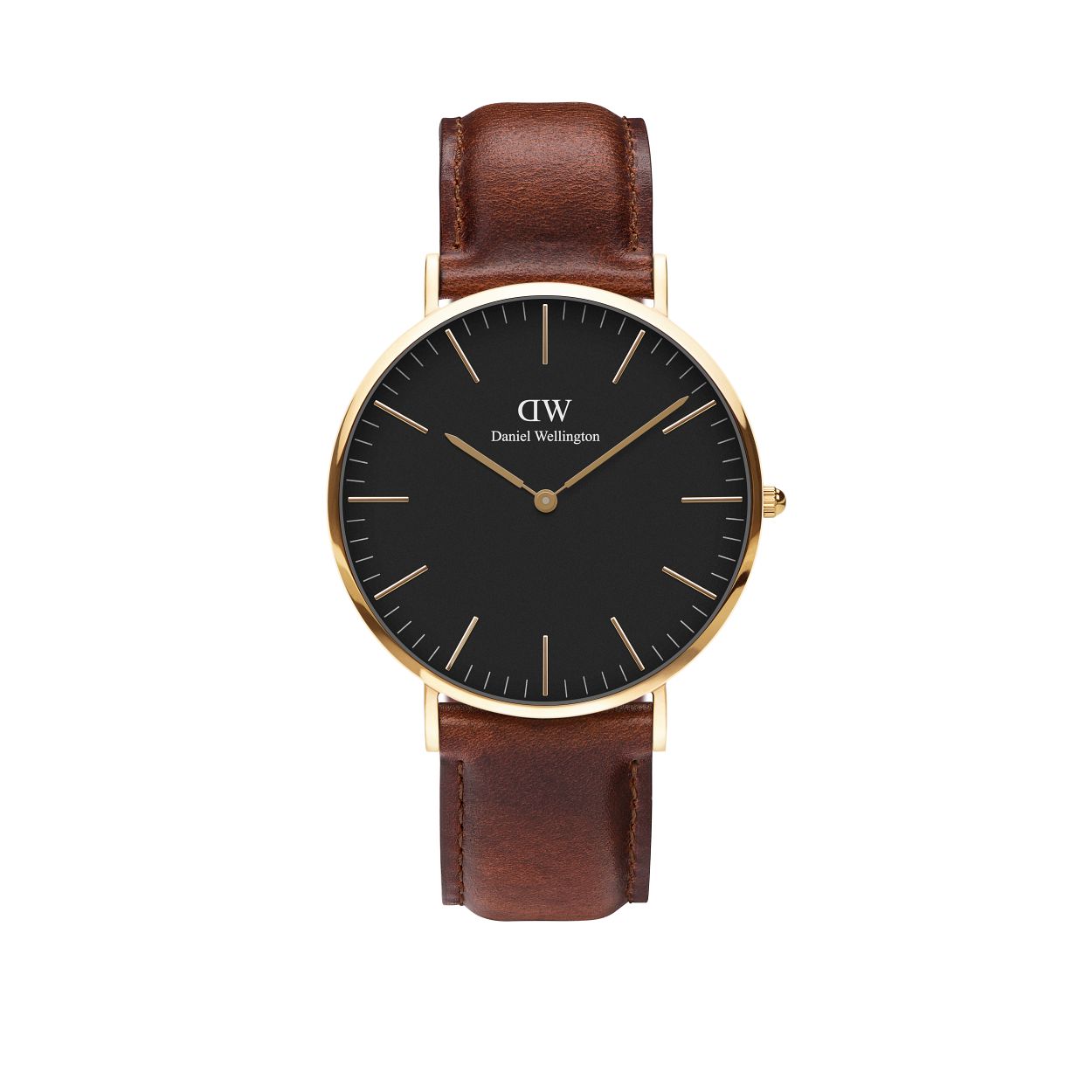 Dit is een prachtig polshorloge van het merk Daniel Wellington uit de collectie: 'CLASSIC'.

Verdere specificaties zijn:
Kastmaat: 40 mm
Kastkleur: goud
Wijzerplaatkleur: zwart
Bandmaat: 20mm
Bandkleur: bruin
Bandmodel: standaardmodel
Bandmateriaal: echt leer