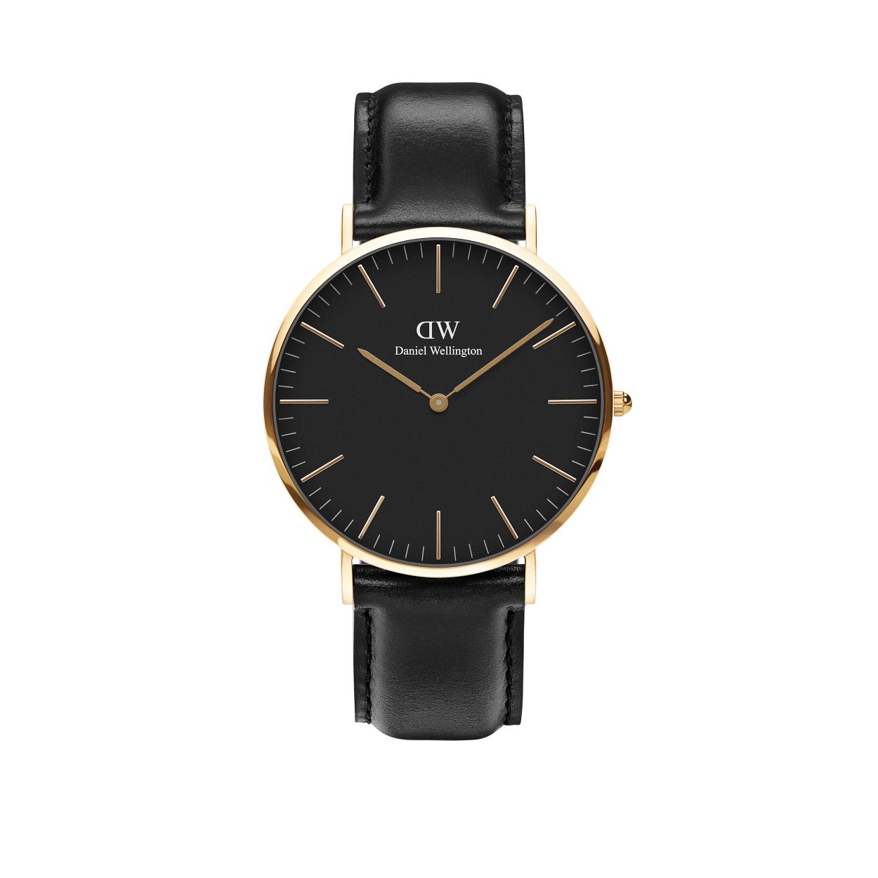 Dit is een prachtig polshorloge van het merk Daniel Wellington uit de collectie: 'CLASSIC'.

Verdere specificaties zijn:
Kastmaat: 40 mm
Kastkleur: goud
Wijzerplaatkleur: zwart
Bandmaat: 20mm
Bandkleur: zwart
Bandmodel: standaardmodel
Bandmateriaal: echt leer