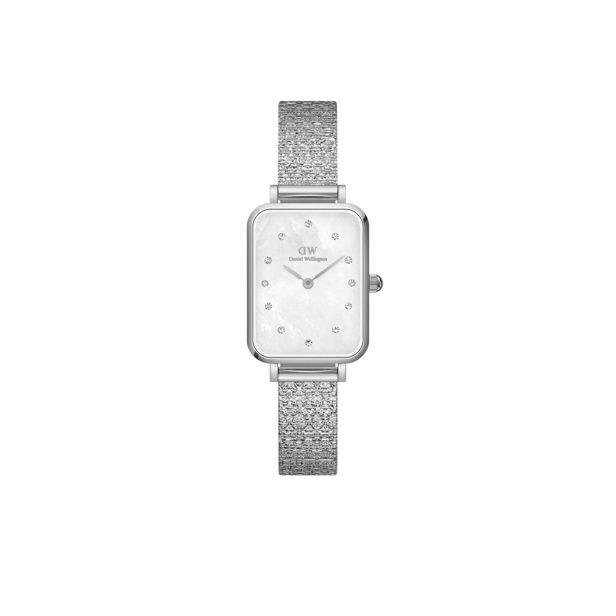 Dit is een horloge van het merk Daniel Wellington uit de collectie QUADRO. Het horloge heeft een rechthoekige kast. Daarnaast heeft het horloge een band in de kleur zilver.