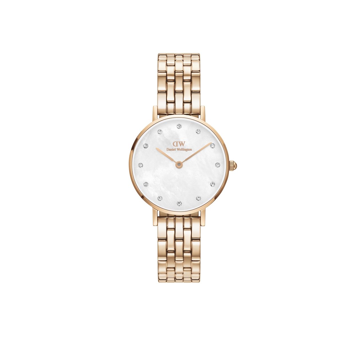Dameshorloge van Daniel Wellington uit de Brandfield collectie, uitgevoerd met een polsband van RVS. Het model is voorzien van een RVS horlogekast, mineraalglas en een uurwerk van Quartz.