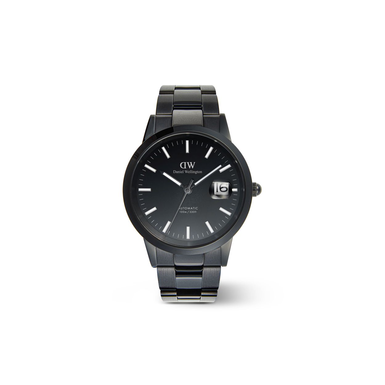 De zwarte Daniel Wellington Iconic Automatic herenhorloge is voorzien van een stijlvolle stalen zwarte band en een tijdloos design. Met automatisch uurwerk en datumaanduiding is dit horloge een must-have voor elke moderne man. Draag het casual bij een jeans en t-shirt of elegant bij een pak. De perfecte accessoire voor elke gelegenheid. Bestel hem nu!