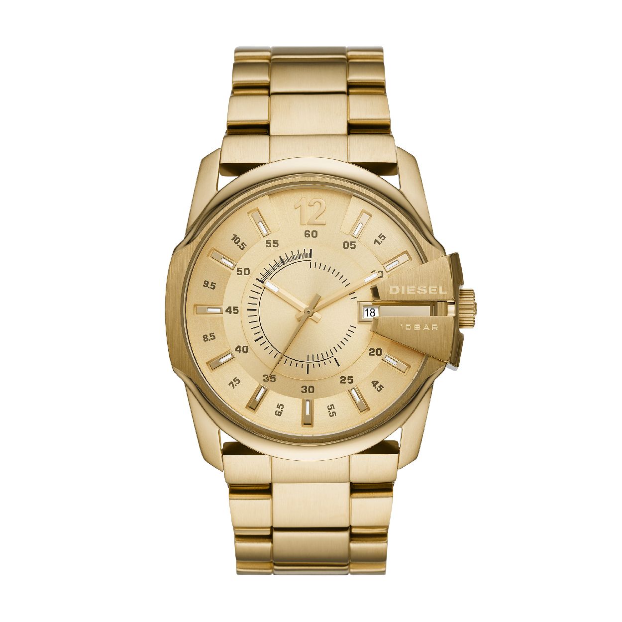 Dit herenhorloge is van het merk Diesel. Het is een  horloge met een band gemaakt van edelstaal. De diameter van de kast is 45 mm.
De verdere specificaties van het horloge zijn als volgt:
Bandbreedte (mm): 26
Kastmateriaal: edelstaal
Techniek: quartz
