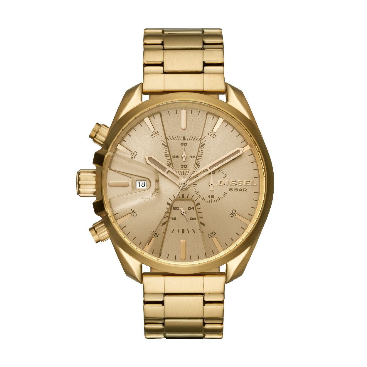 Dit herenhorloge is van het merk Diesel. Het is een chrono horloge met een band gemaakt van edelstaal. De diameter van de kast is 47 mm.
De verdere specificaties van het horloge zijn als volgt:
Bandbreedte (mm): 22
Kastmateriaal: edelstaal
Techniek: quartz