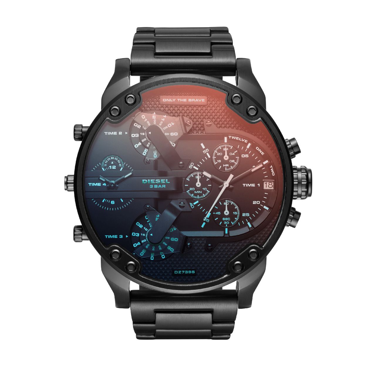 Dit herenhorloge is van het merk Diesel. Het is een chrono horloge met een band gemaakt van edelstaal. De diameter van de kast is 57 mm.
De verdere specificaties van het horloge zijn als volgt:
Bandbreedte (mm): 28
Kastmateriaal: edelstaal
Techniek: quartz