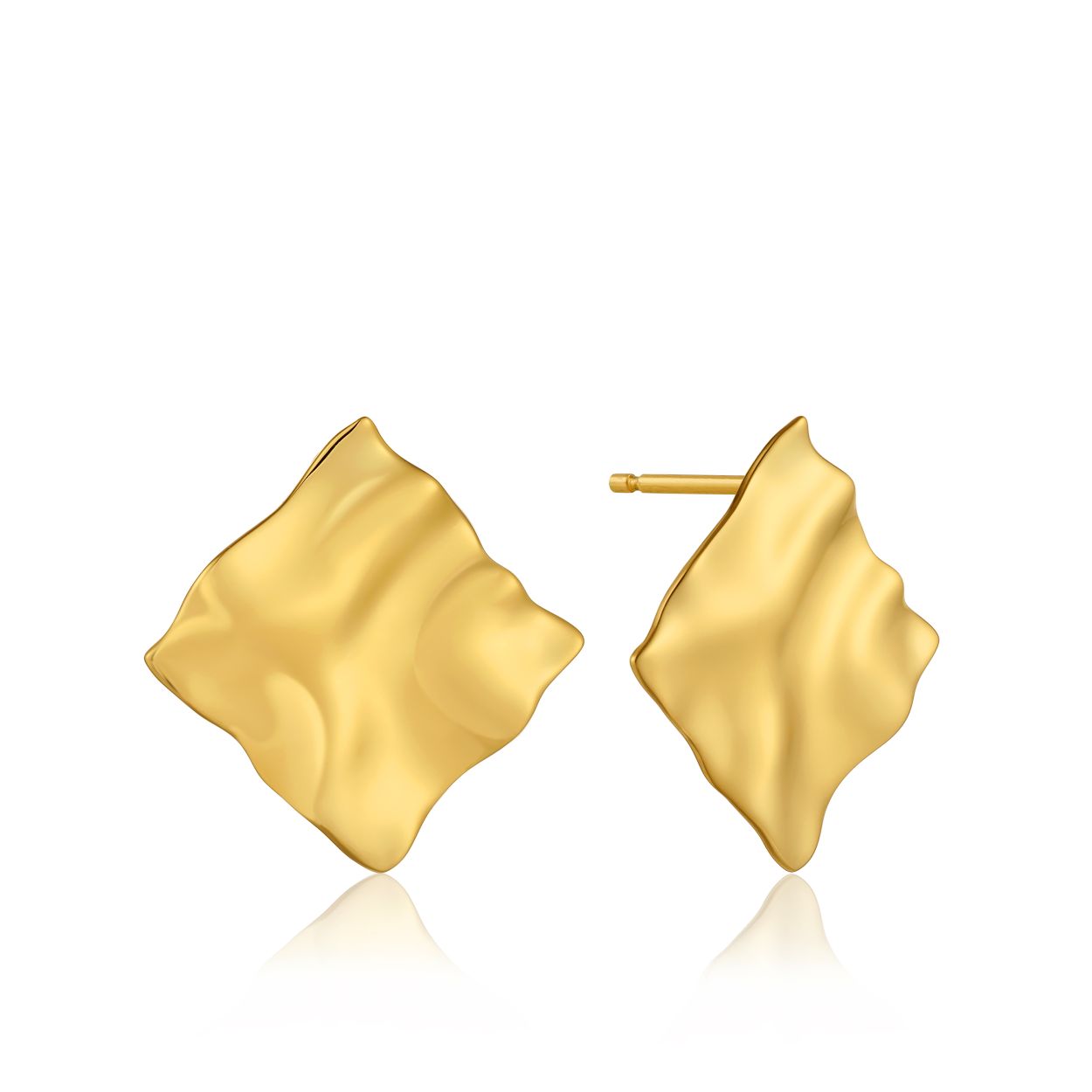 Ania Haie AH E017-03G Oorknoppen Zilver geelgoudverguld - 2.5 x 2.5 cm