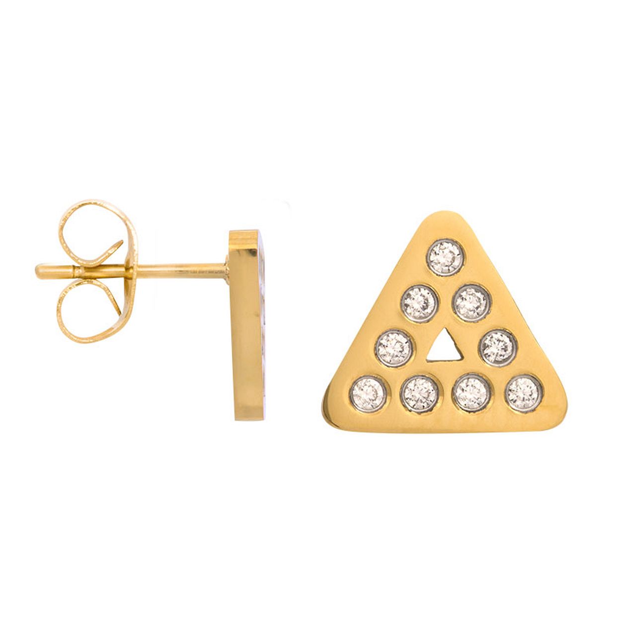 Deze oorstekers zijn van het merk iXXXi JEWELRY. Het is een damessieraad gemaakt van edelstaal. De oorstekers zijn goud van kleur.