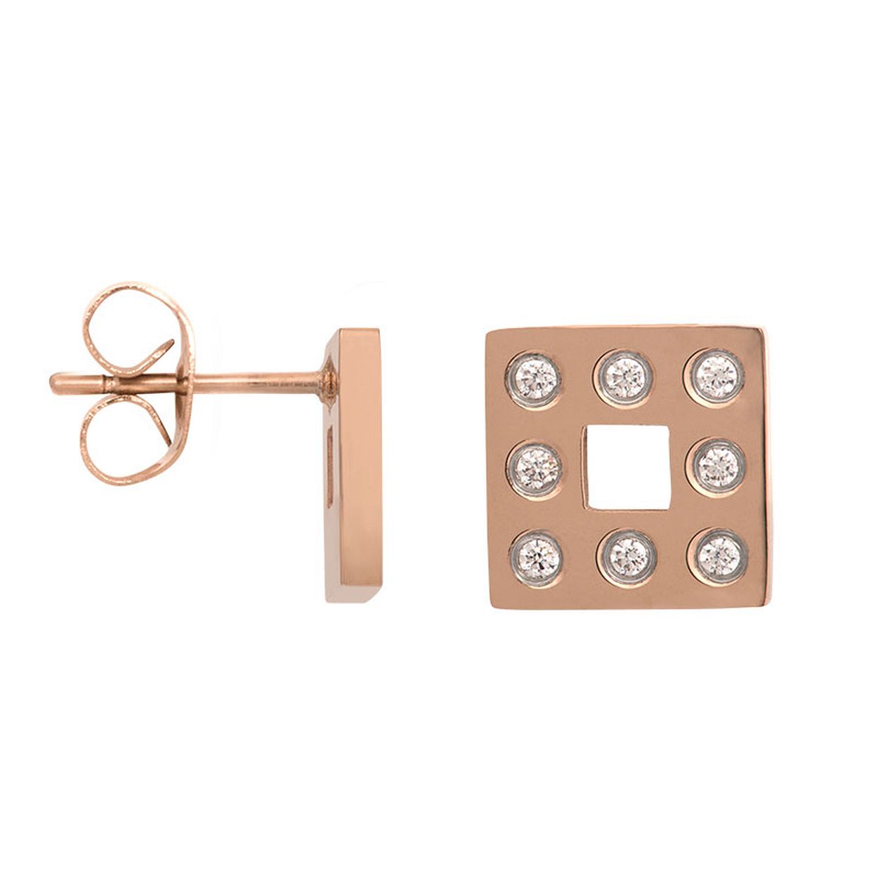Deze oorstekers zijn van het merk iXXXi JEWELRY. Het is een damessieraad gemaakt van edelstaal. De oorstekers zijn rosegoud van kleur.