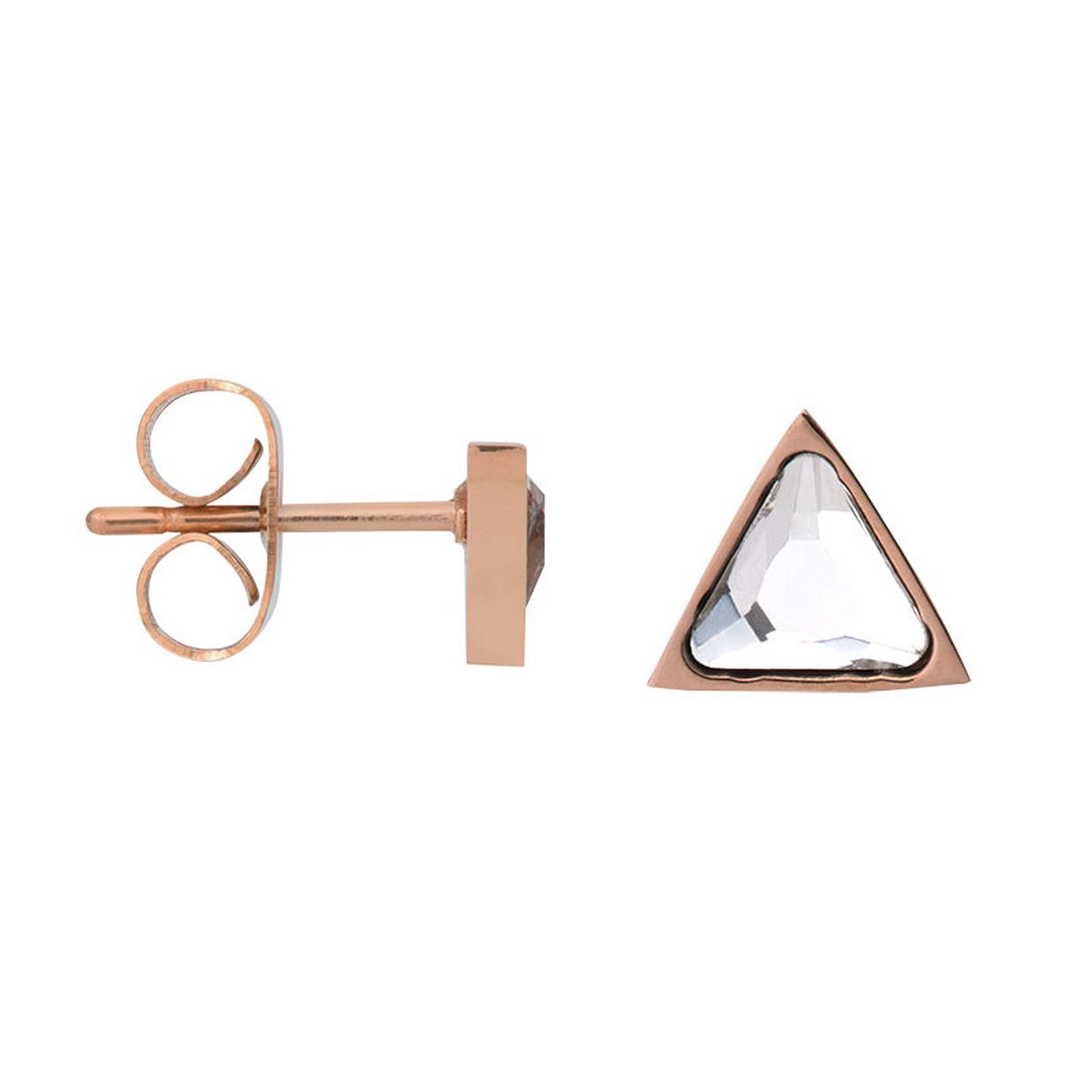 Deze oorstekers zijn van het merk iXXXi JEWELRY. Het is een damessieraad gemaakt van edelstaal. De oorstekers zijn rosegoud van kleur.