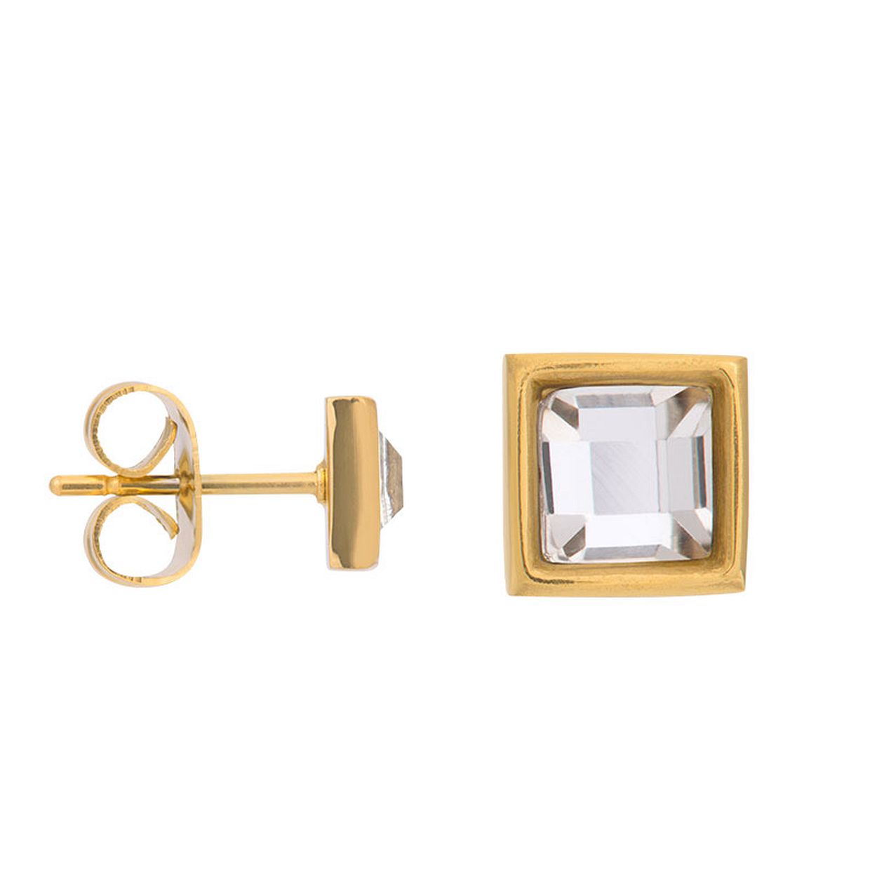 Deze oorstekers zijn van het merk iXXXi JEWELRY. Het is een damessieraad gemaakt van edelstaal. De oorstekers zijn goud van kleur.