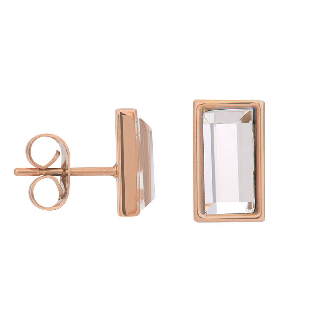 Deze oorstekers zijn van het merk iXXXi JEWELRY. Het is een damessieraad gemaakt van edelstaal. De oorstekers zijn rosegoud van kleur.