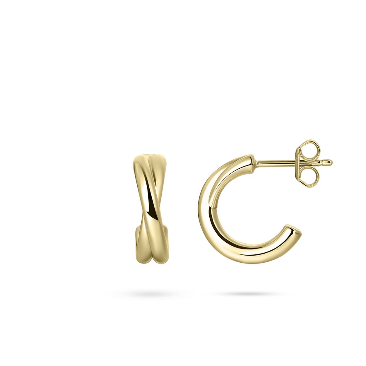 De Gisser oorstekers, modelnummer E1059Y, zijn prachtige studieoorbellen die door hun dubbele cross-over ontwerp en goudkleurige plating de aandacht trekken. Gemaakt van hoogwaardig zilver, stralen ze elegantie uit. Perfect te dragen bij zowel formele als casual gelegenheden, voegen deze oorbellen een vleugje verfijning toe aan iedere outfit. Een must-have accessoire voor liefhebbers van stijlvolle sieraden.