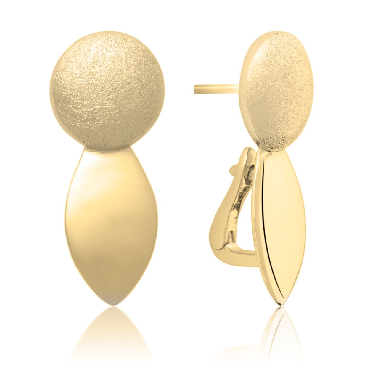 De Ice Mat Core-oorbellen zijn gemaakt van 925 Zilver en voorzien van een 14K gouden plating met een ijsmatte afwerking. De clip aan de achterkant is gemaakt om de Sparkling Jewels edelstenen aan te hangen. Zo kun je je eigen oorbellenset samenstellen.

Ice Mat - 925 Zilver
14k Gouden plating
Lengte 23mm x Breedte 10mm
Geschikt om edelstenen aan te hangen