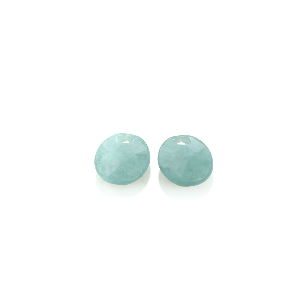 Oorsteentjes - Small Oval - Facet Amazoniet