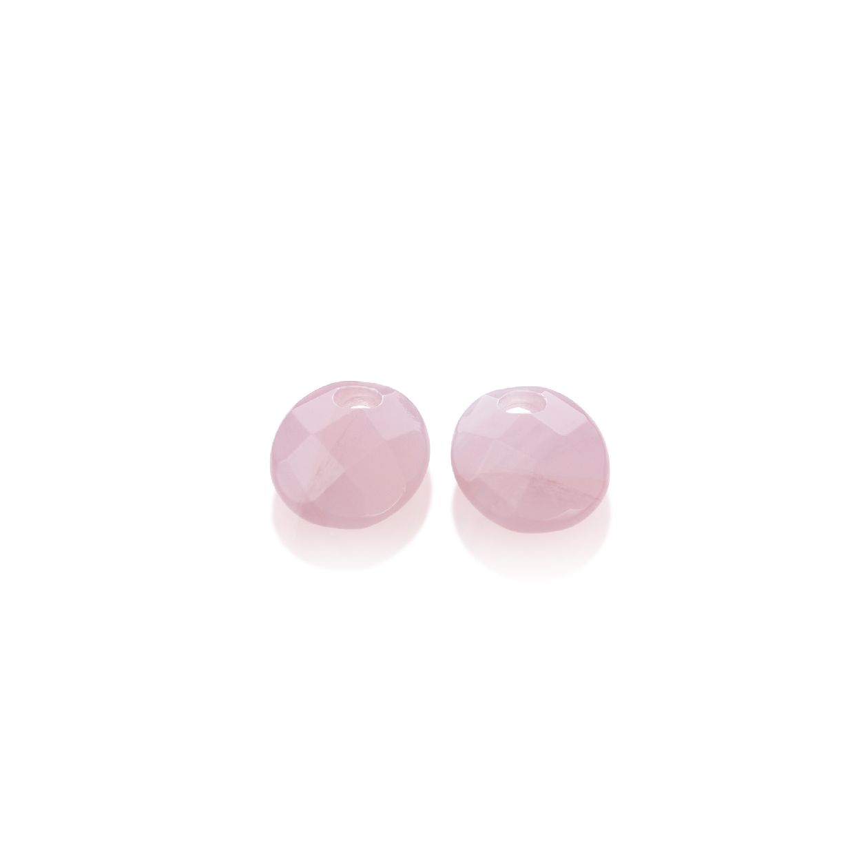 Oorsteentjes - Small Oval - Facet Rose Quartz