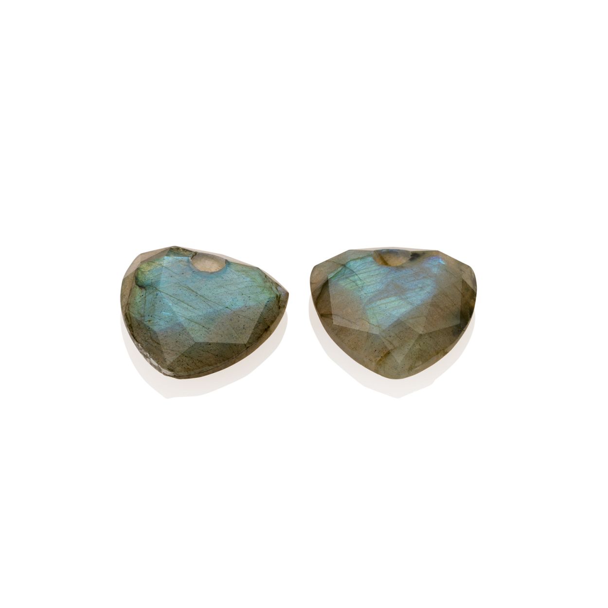 Oorbel Edelstenen - Labradorite Trillion Cut
