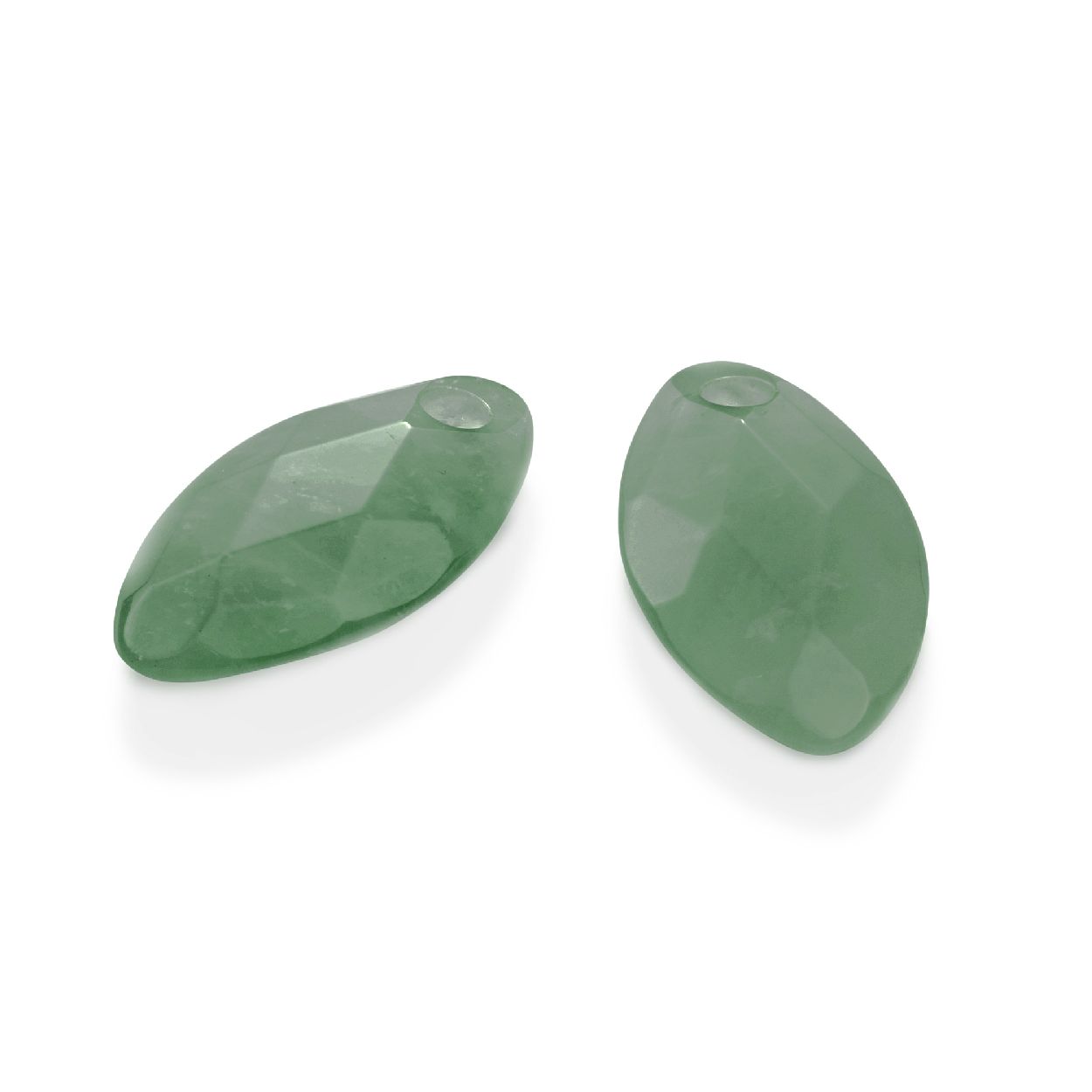 Oorsteentjes - Facet Leaf Groen Aventurijn Earleaf - small