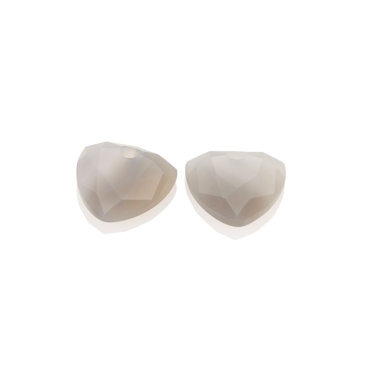 Oorbel Edelstenen - Grey Agate Trillion Cut