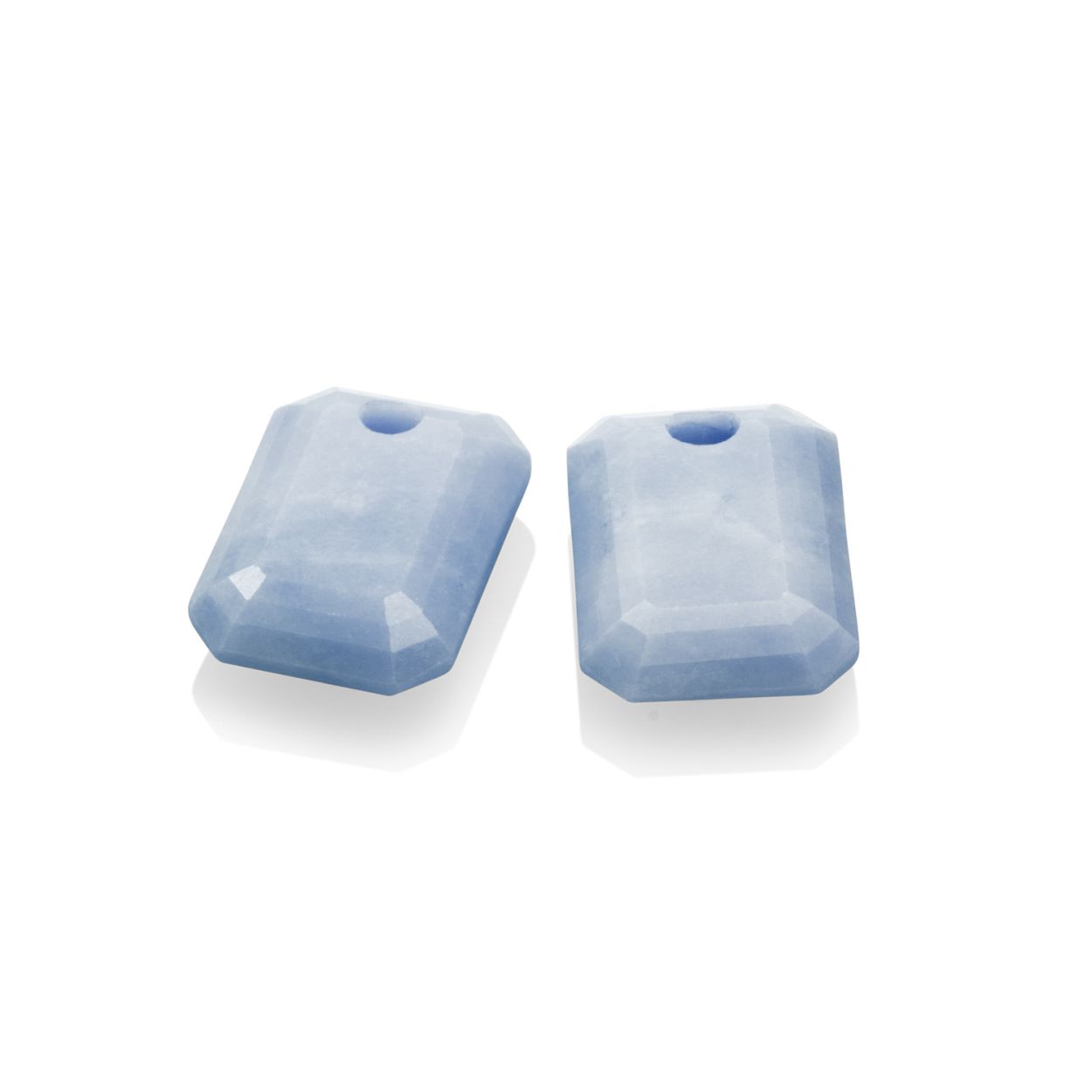Oorbel Edelstenen - Blue Aventurine Emerald Cut