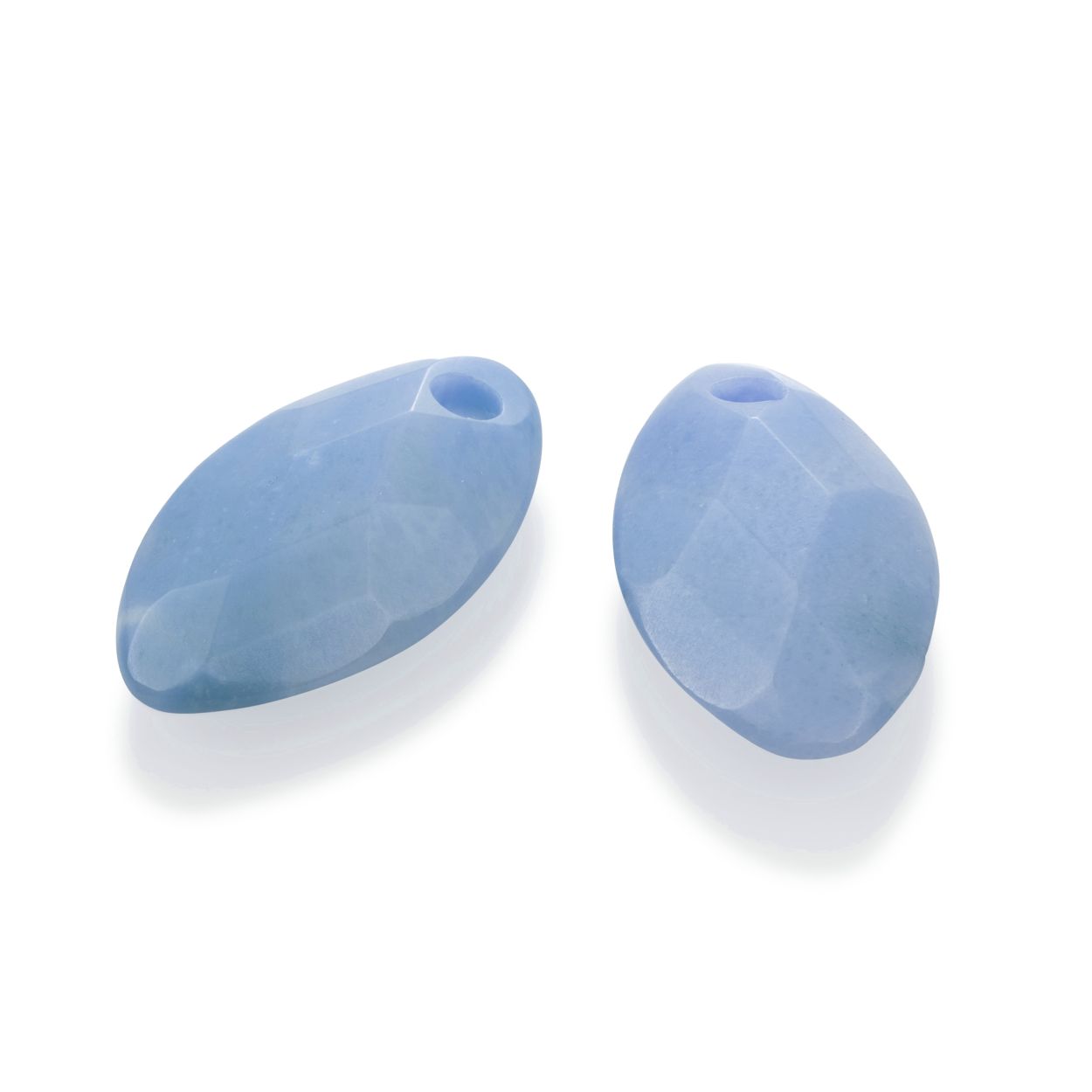 Oorsteentjes - Facet Blad Blauwe Aventurijn - small
