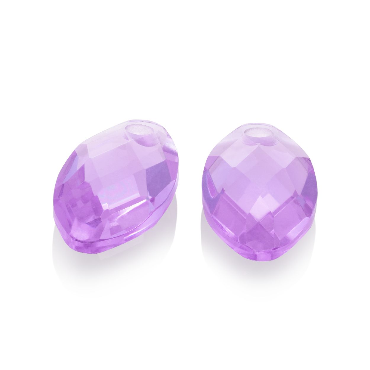 Oorsteentjes - Facet Leaf Violet Quartz Earleaf - small