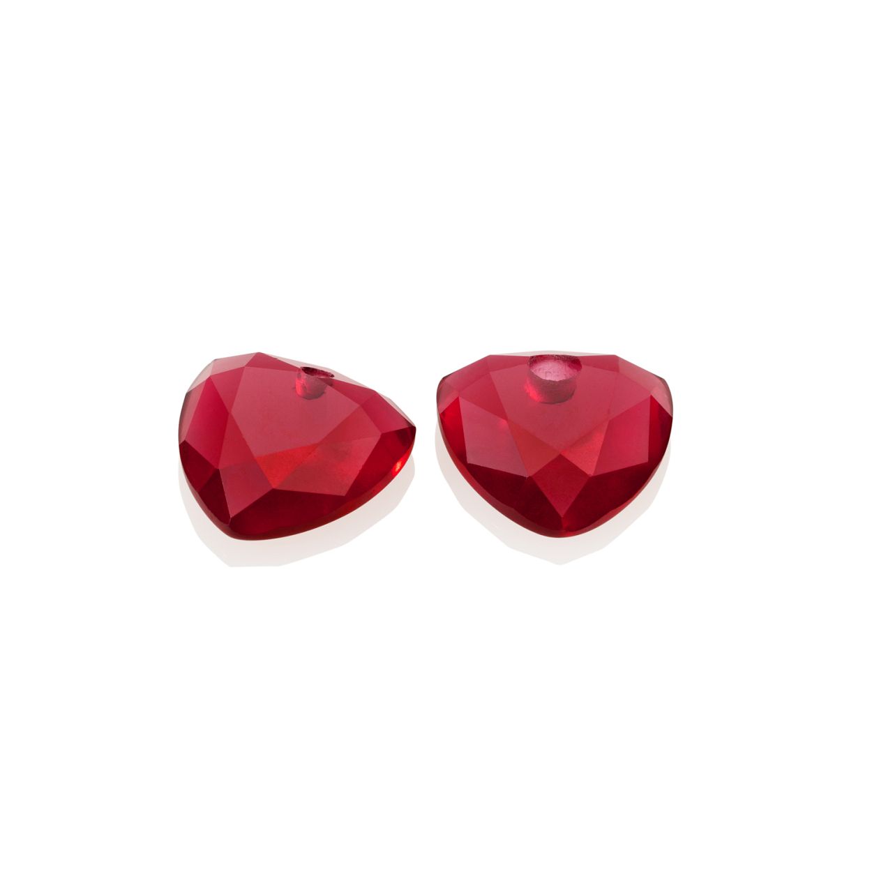 Oorbel Edelstenen - Fuchsia Quartz Trillion Cut