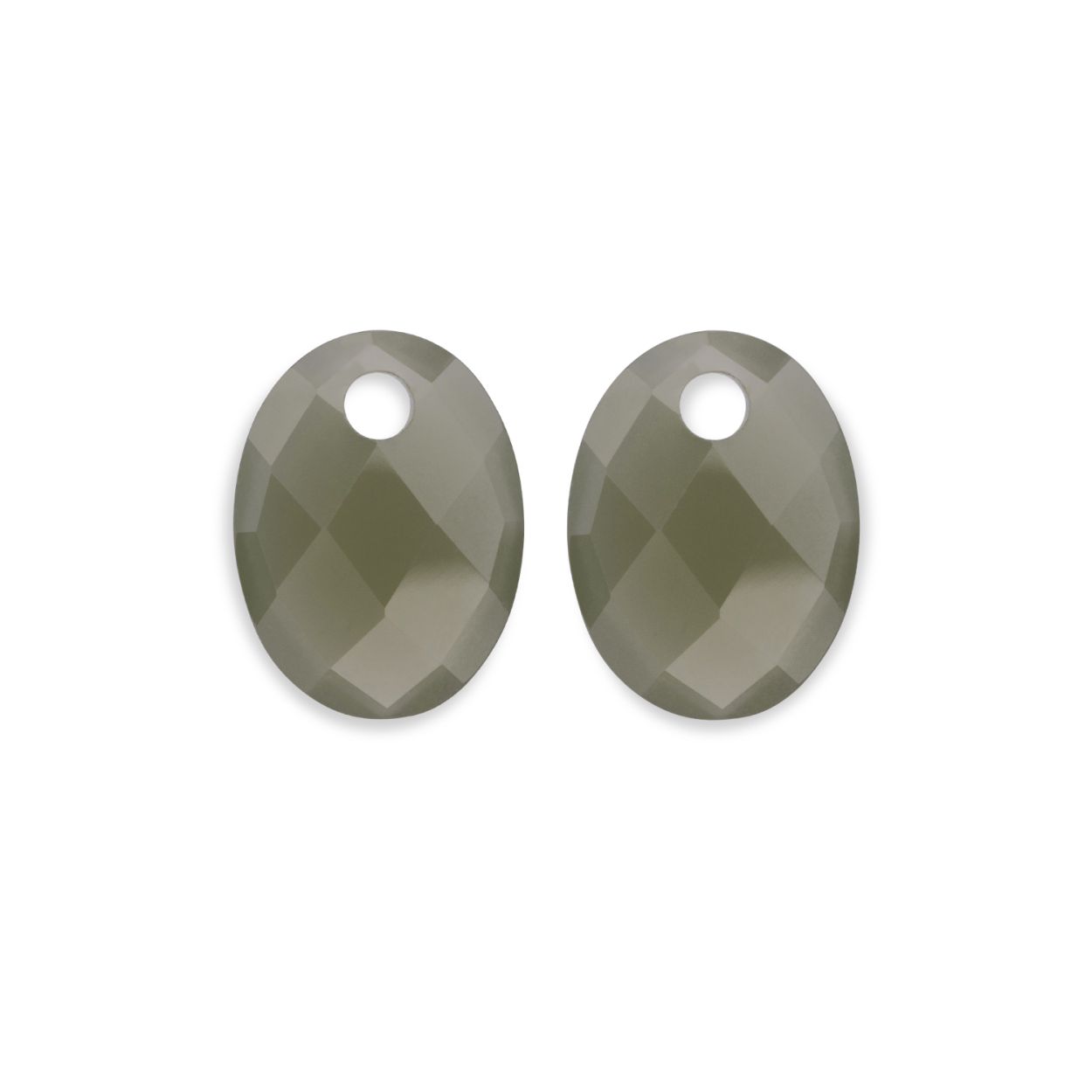 Oorstenen | Medium Oval - Lime Jade