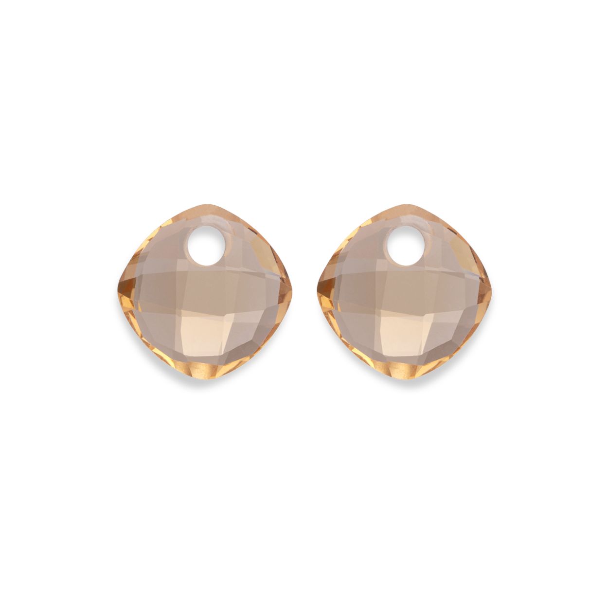 Oorstenen | Cushion Cut - Licht Goud Citrine Quartz