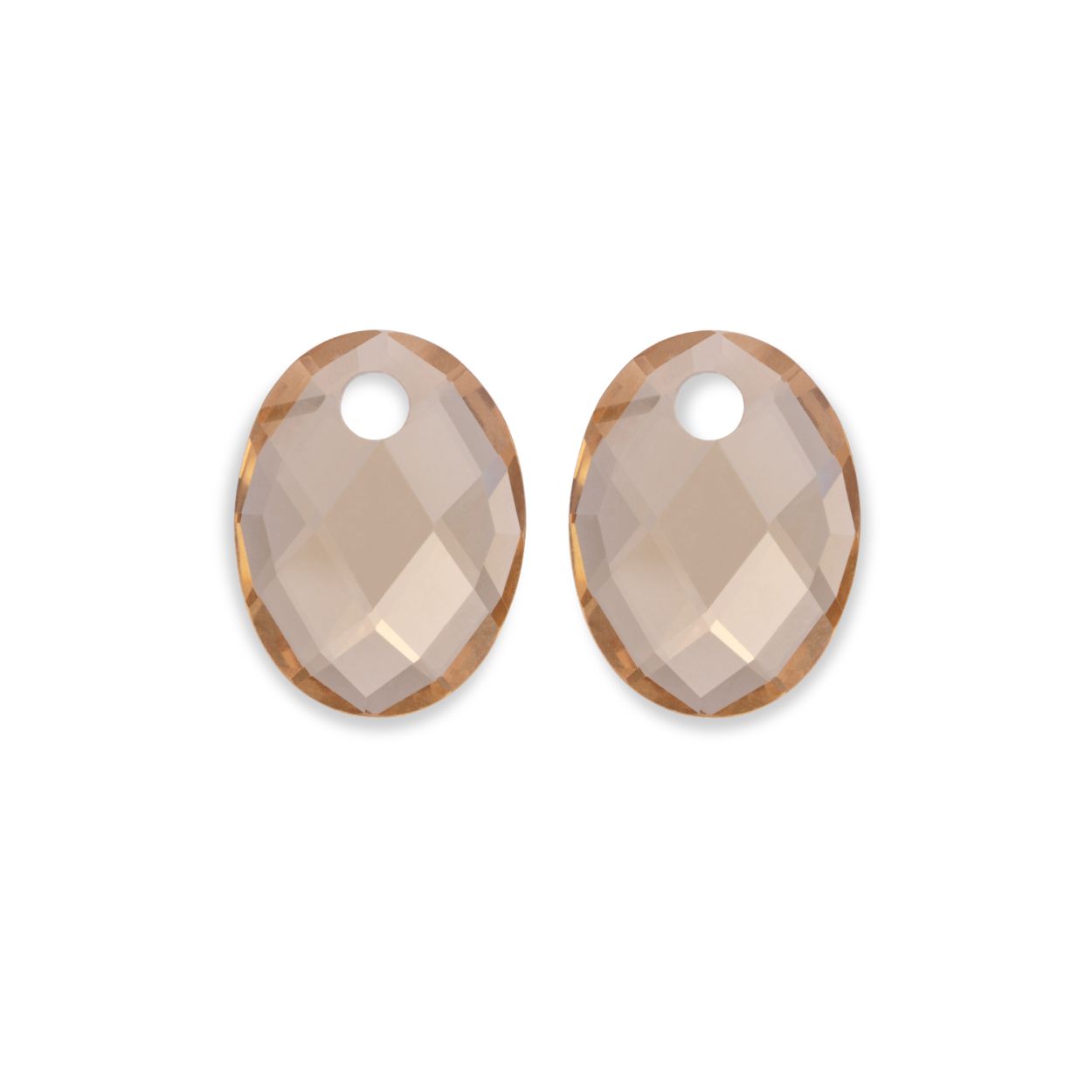 Oorstenen | Medium Oval - Licht Goud Citrine Quartz