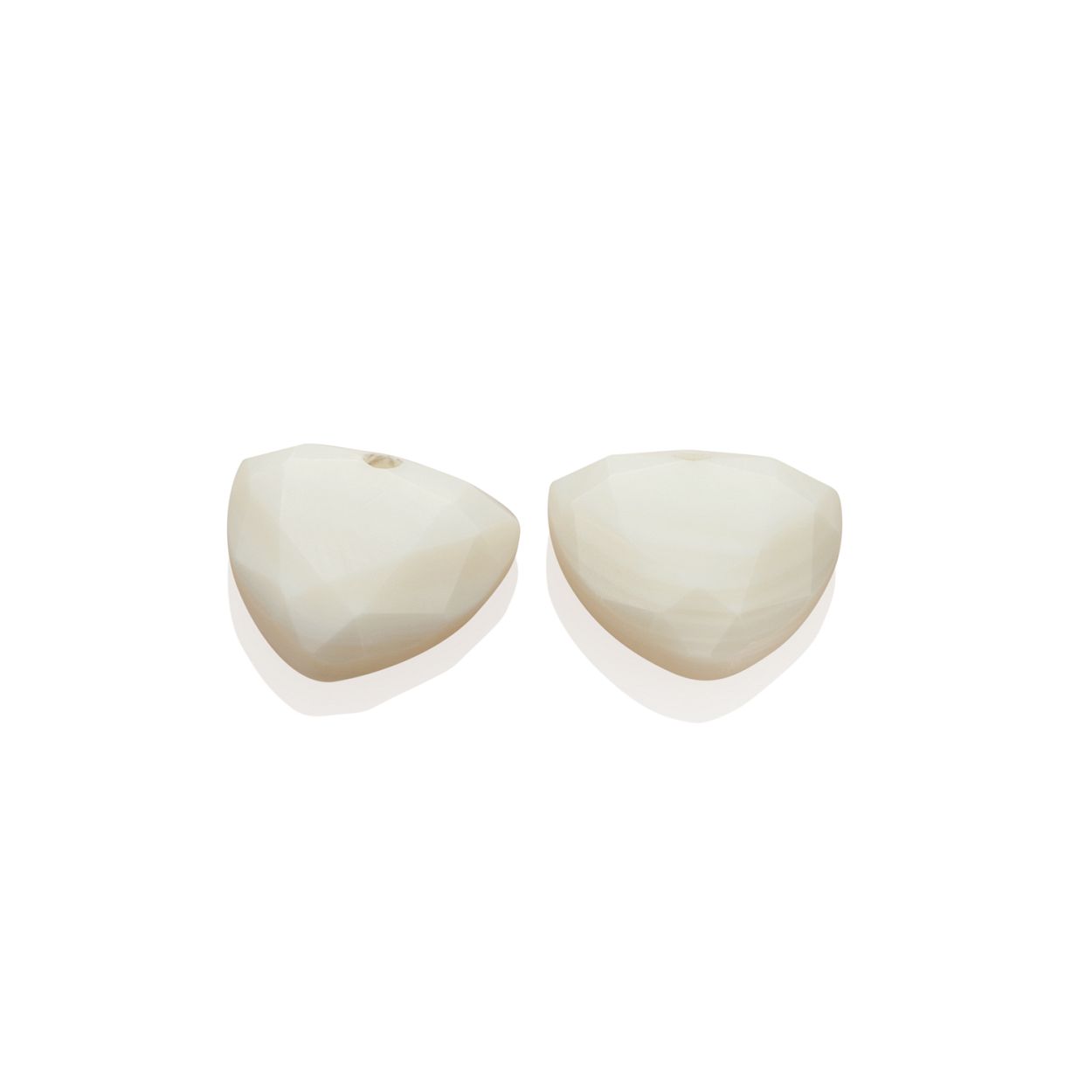 Oorbel Edelstenen - Mother of Pearl Trillion Cut