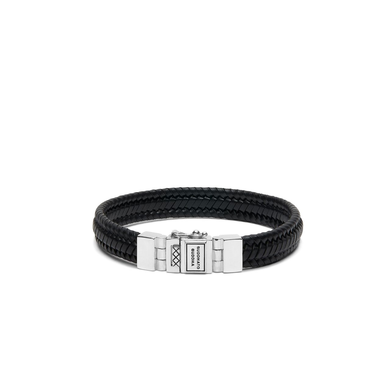 Buddha to Buddha 181BL F - Edwin Small Leather Bracelet Black