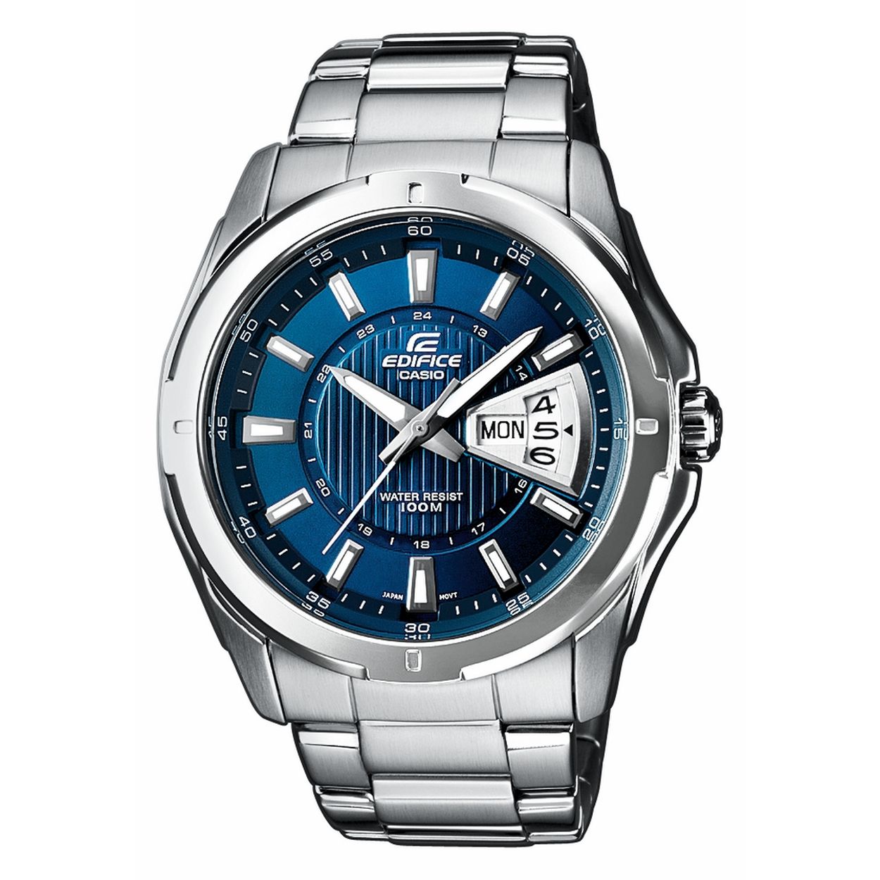 Dit Casio Edifice horloge heeft referentienummer: EF-129D-2AVEF

• Waterbestendig tot 10 bar • Roestvrijstalen behuizing en band • Eenvoudig ontwerp blijft altijd stijlvol. • Datum en dag van de week bij 3 uur weergegeven • EDIFICE-logo gestempeld op de kroon, achterdeksel en gesp